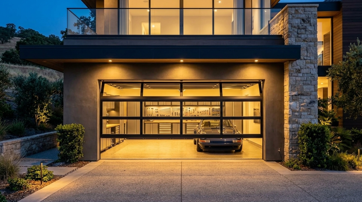 Sacramento Garage Door Repair Garage Door Gliding Open Revealing Warm Illuminated Interior